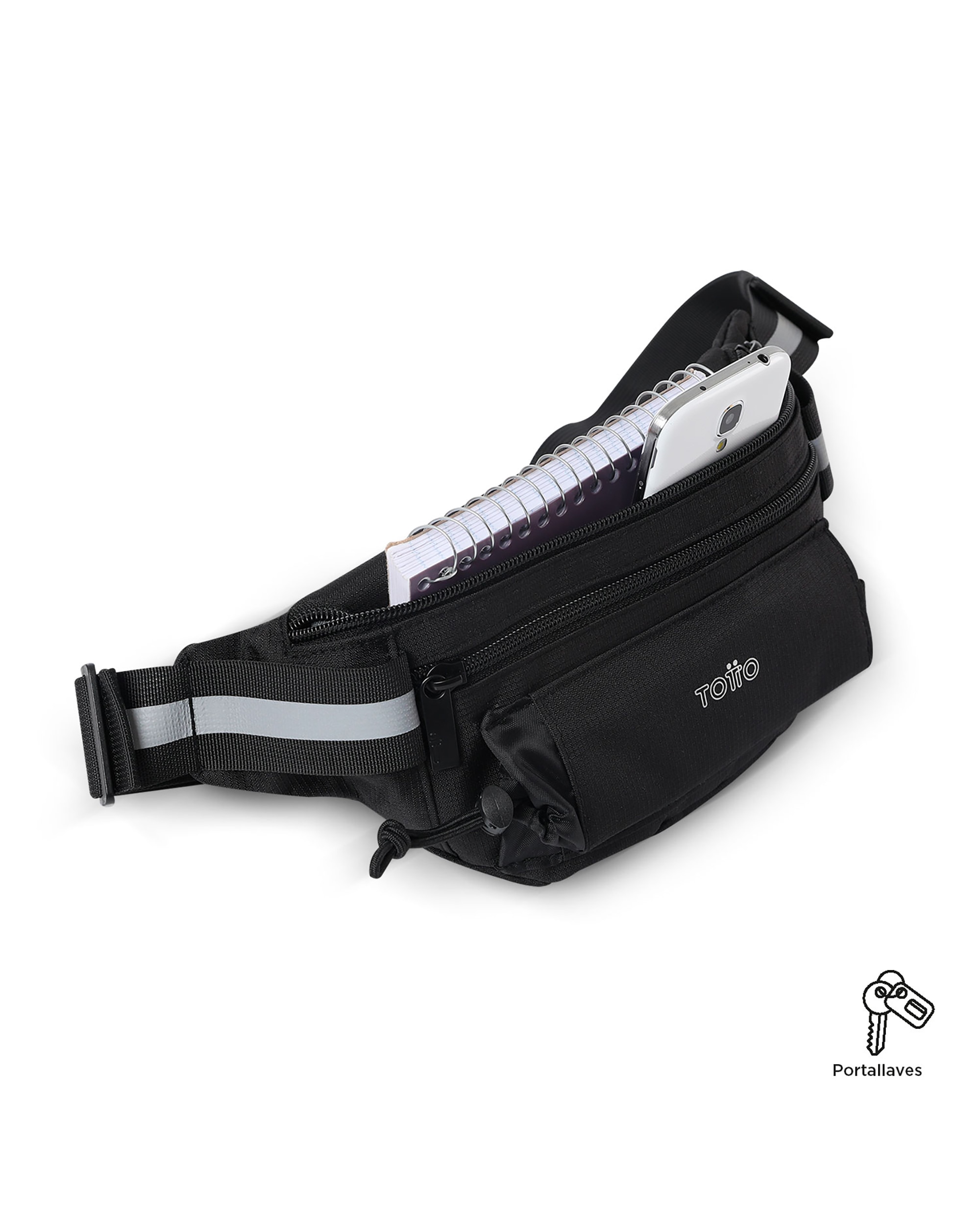Bolsa de Cintura Totto Running Preto-6