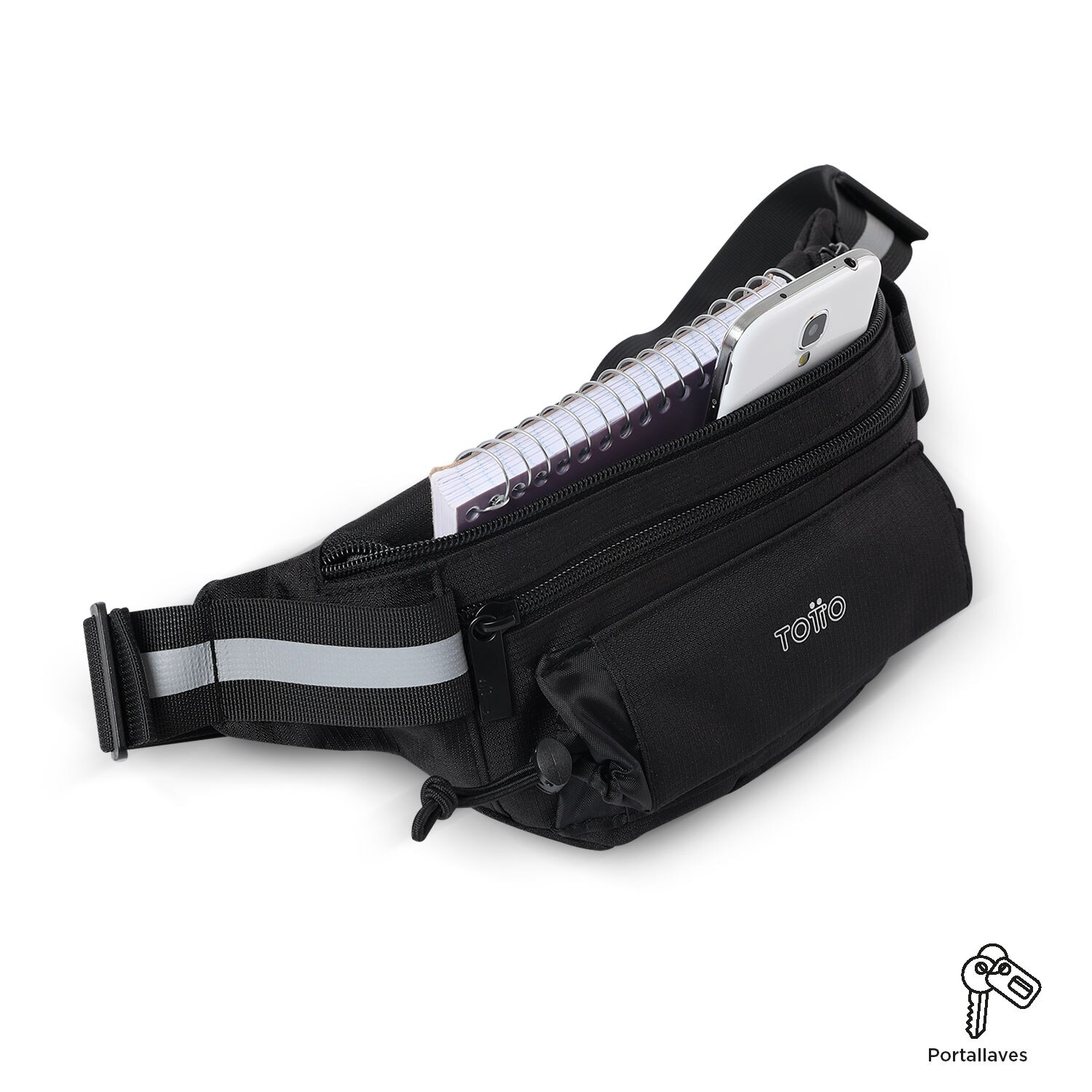 Bolsa de Cintura Totto Running Preto-7