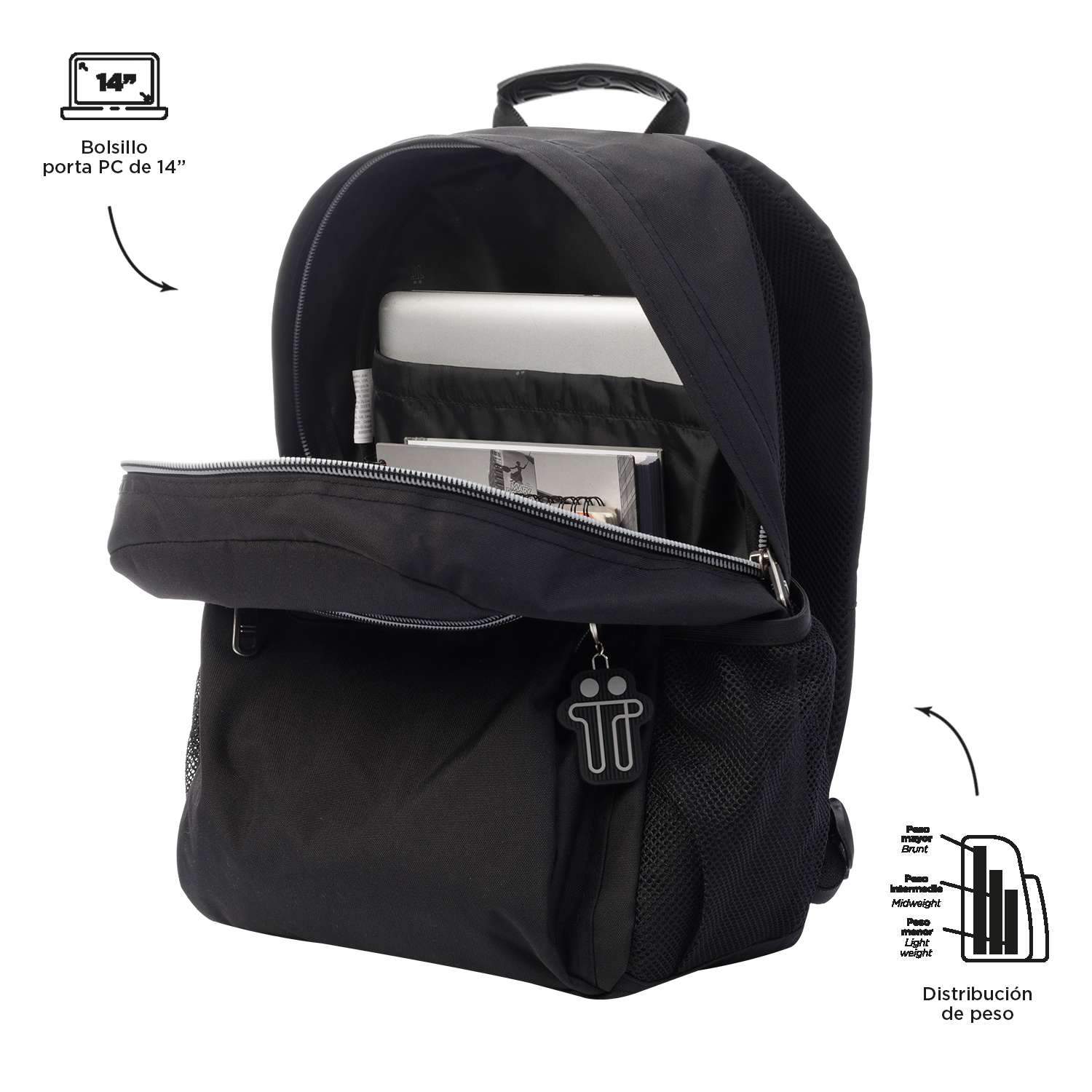 Mochila Escolar 8 a 12 Acuarela Marca Totto Multicolor-3