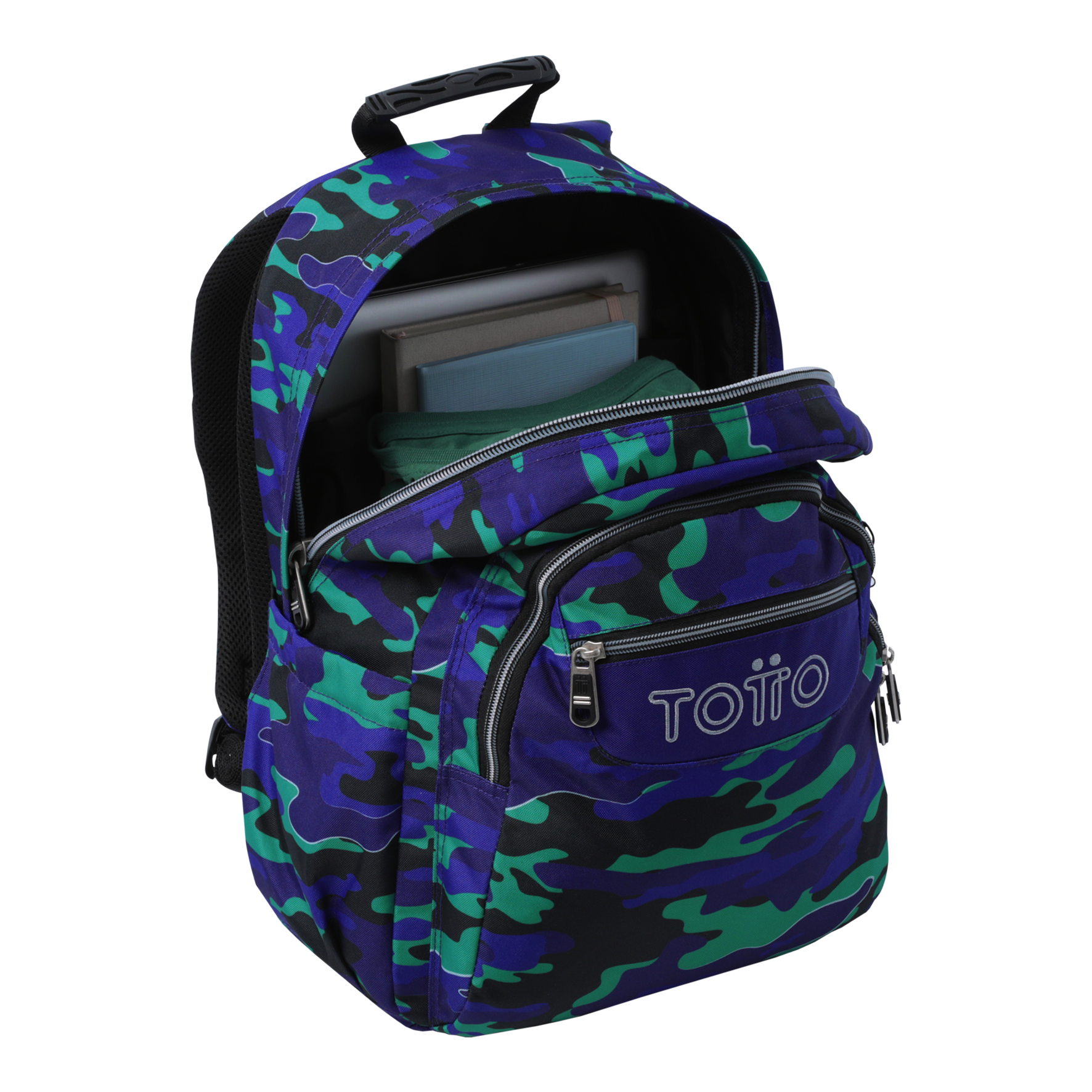 Mochila escolar tamanho L modelo acuarela para 8 a 12 anos Azul-2