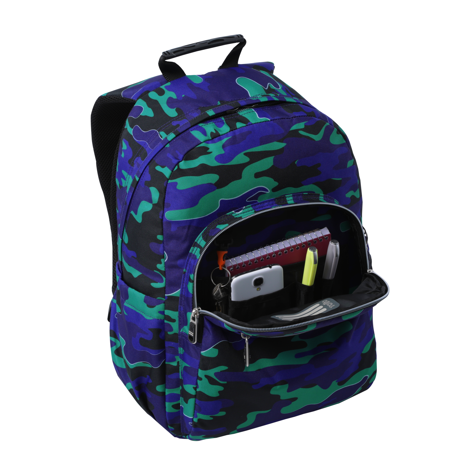 Mochila escolar tamanho L modelo acuarela para 8 a 12 anos Azul-3
