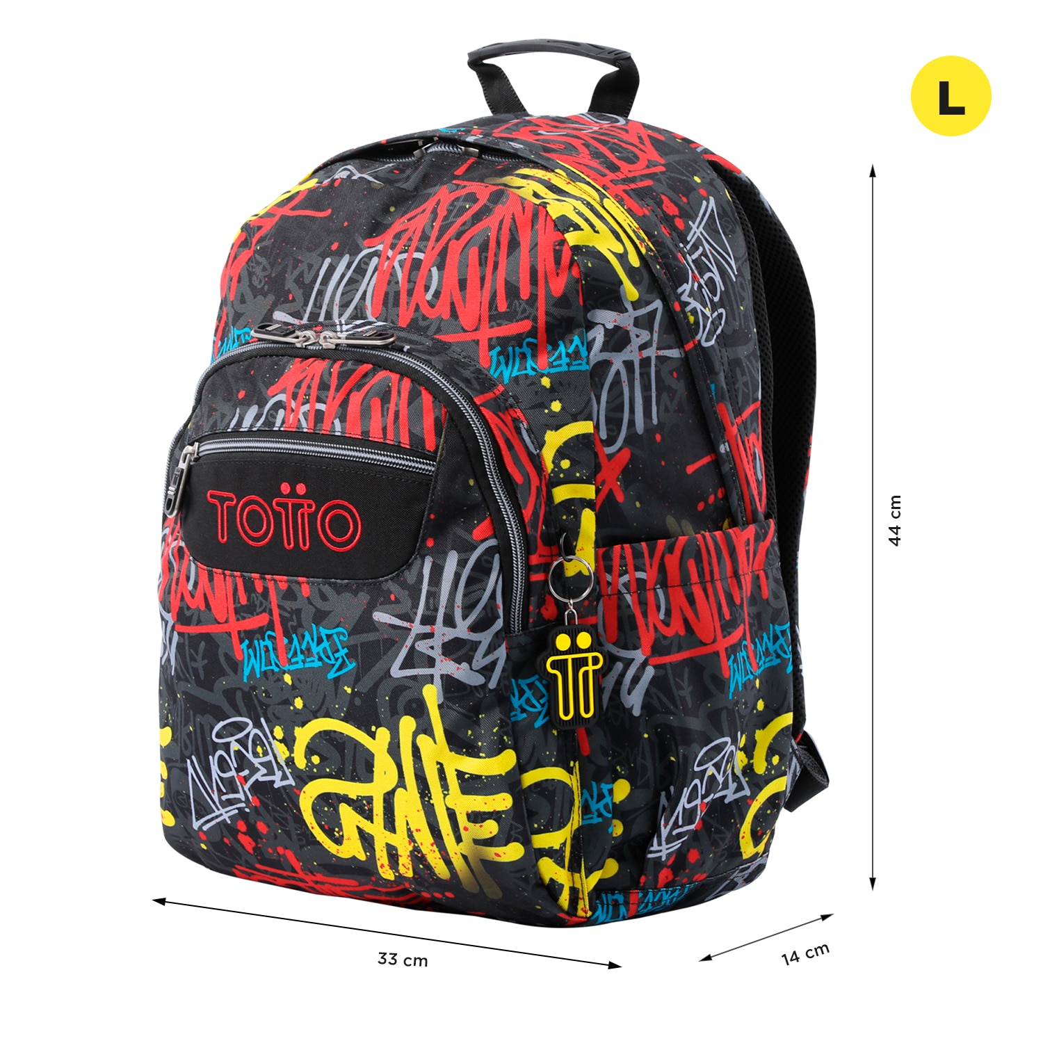 Mochila Escolar Totto Acuareles Preto-3