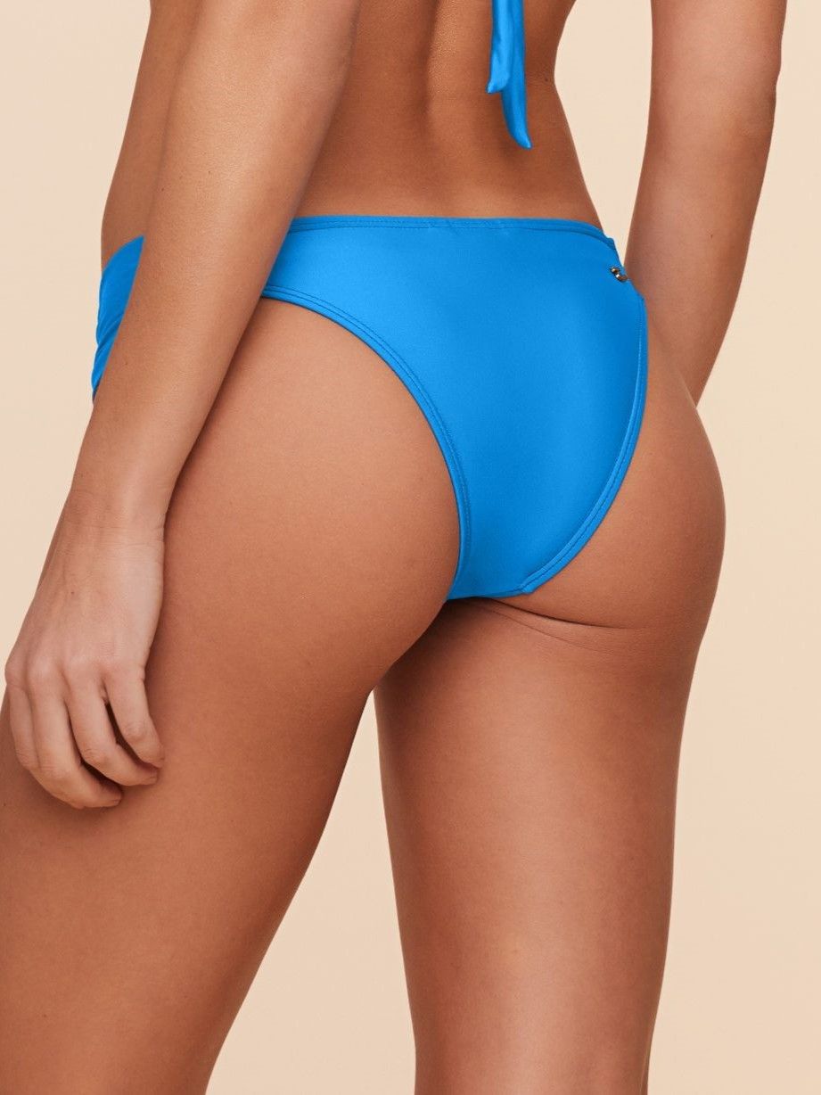 Tanga de Biquíni Liso Água Doce Azul-3