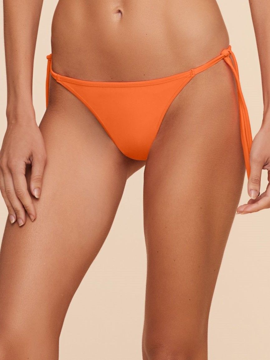 Tanga de Biquíni Liso Água Doce Laranja-2