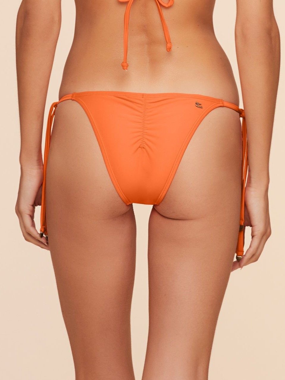 Tanga de Biquíni Liso Água Doce Laranja-3