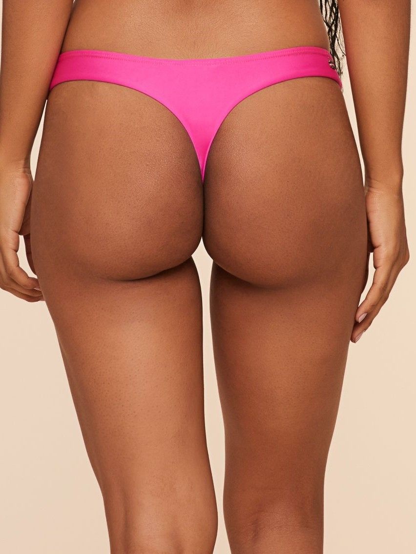 Tanga de Biquíni Liso Água Doce Rosa-3