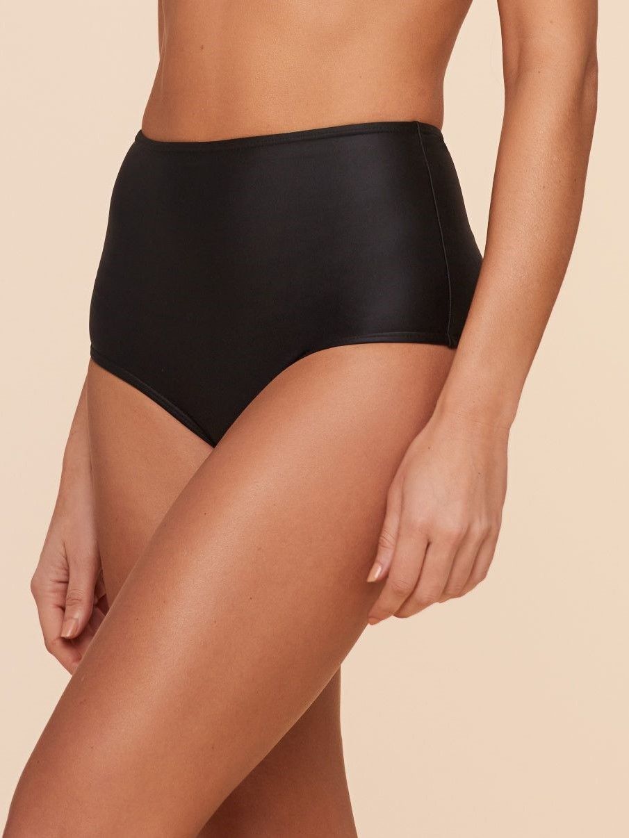 Tanga de Biquíni Liso Água Doce Preto-3