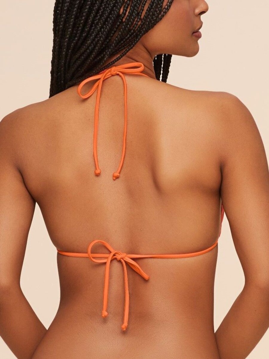Top de Biquíni Liso Água Doce Laranja-3