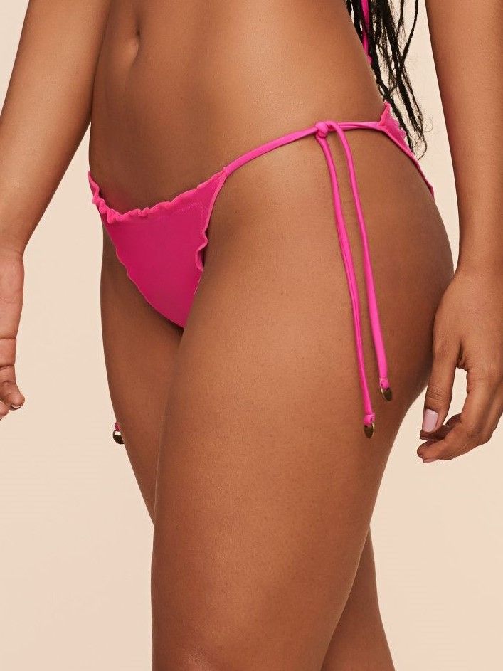 Tanga de Biquíni  Liso Água Doce Rosa-2