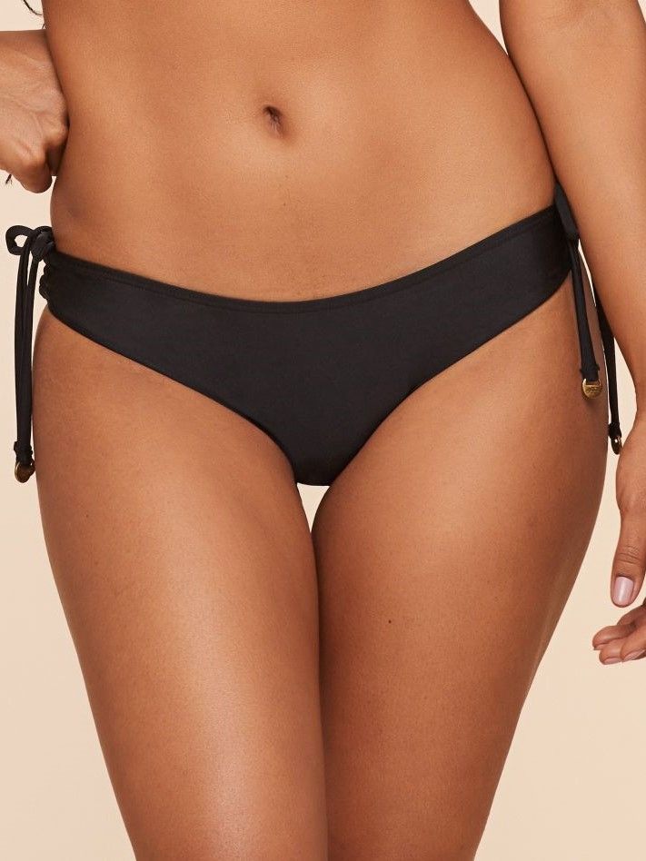 Tanga de Biquíni Liso Água Doce Preto-2