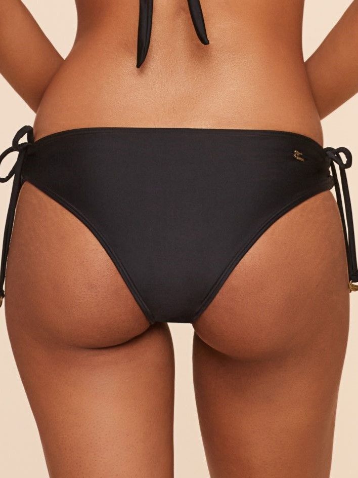 Tanga de Biquíni Liso Água Doce Preto-3