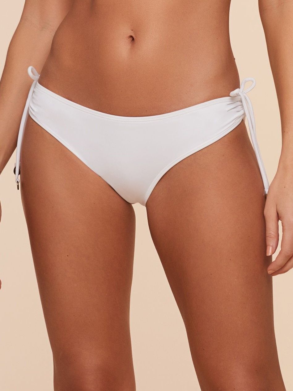 Tanga de Biquíni Liso Água Doce Branco-1