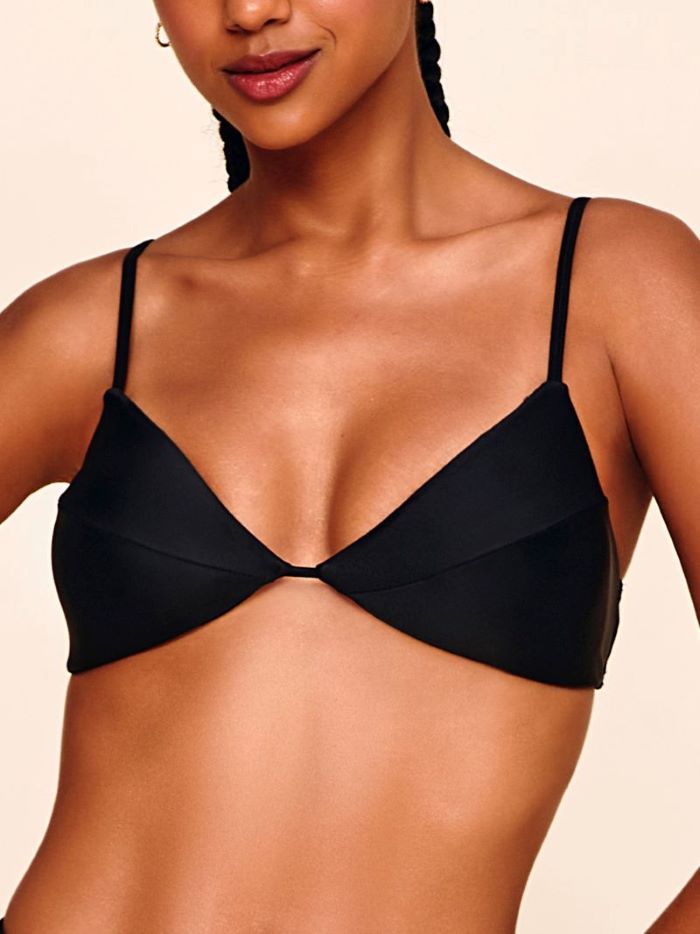 Top de Biquíni Bali Liso Cia Maritima Preto-1