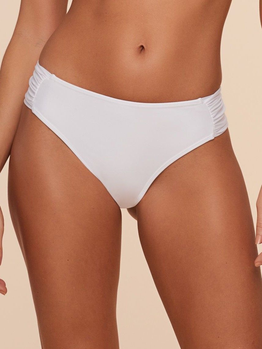 Tanga de Biquíni Liso Água Doce Branco-1