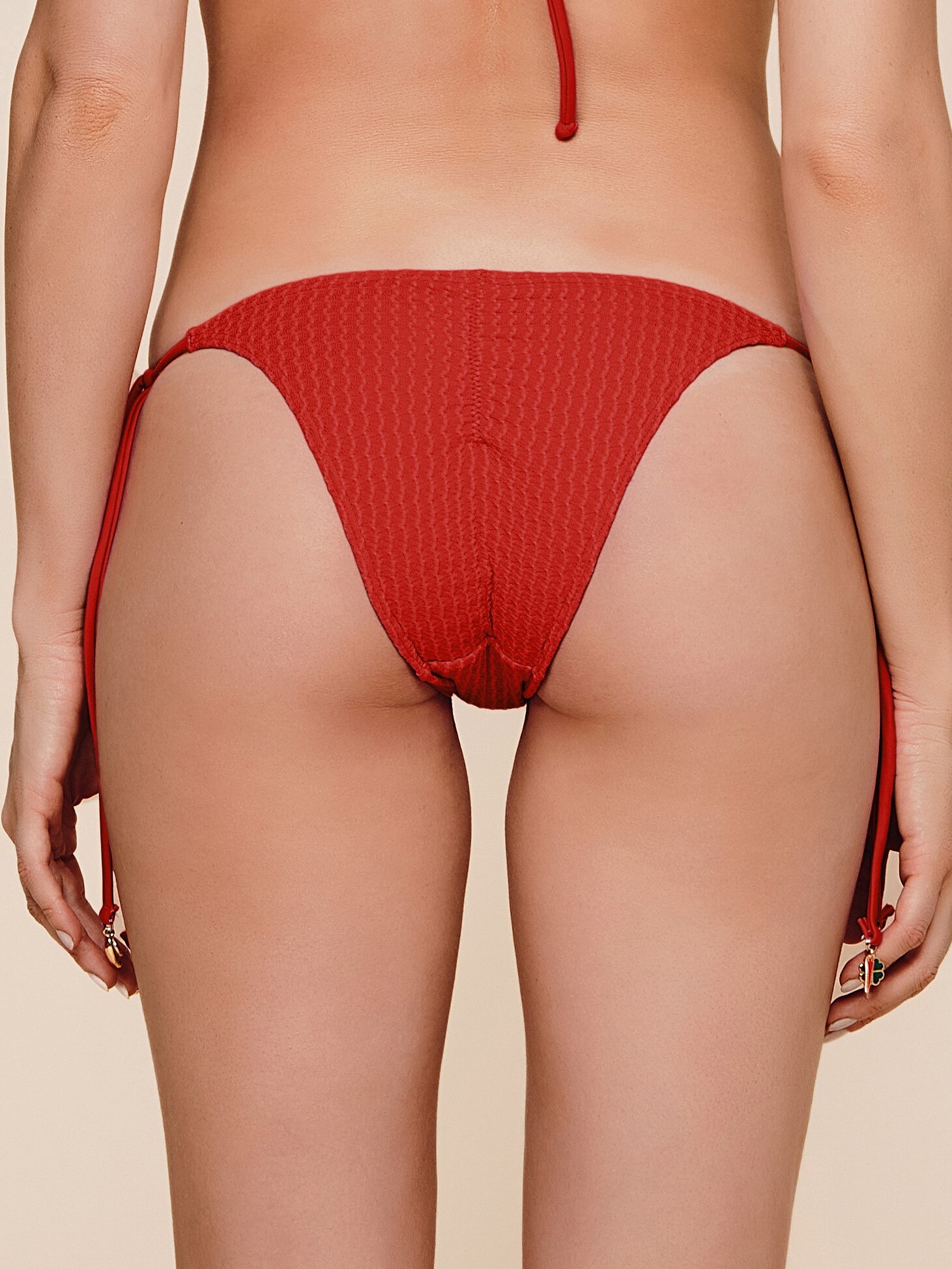 Tanga de Biquíni da Sorte Cia Maritima Vermelho-3