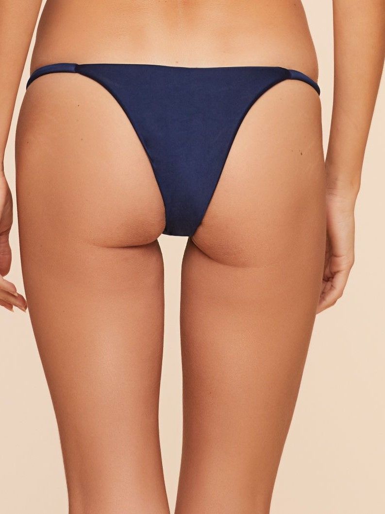 Tanga de Biquíni Liso Água Doce Azul-3