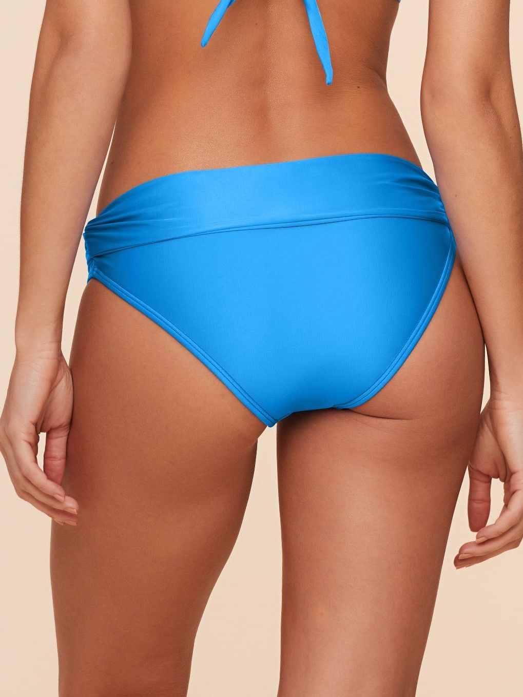 Tanga de Biquíni Liso Água Doce Azul-3