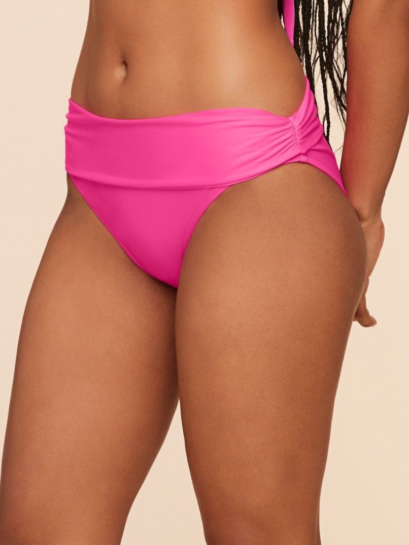 Tanga de Biquíni Liso Água Doce Rosa-2