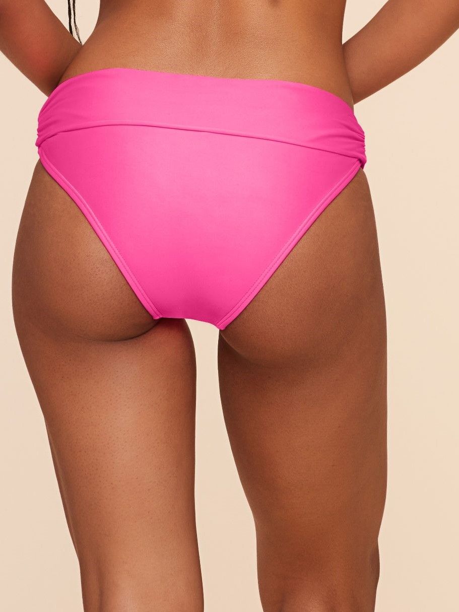 Tanga de Biquíni Liso Água Doce Rosa-3