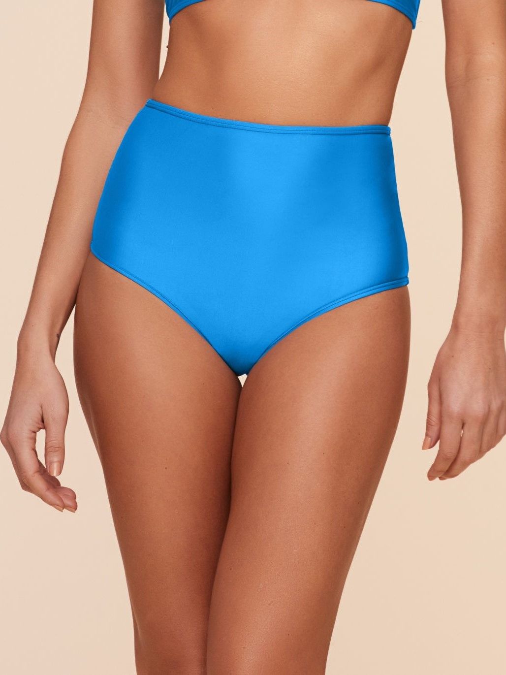 Tanga de Biquíni Liso Água Doce Azul-1