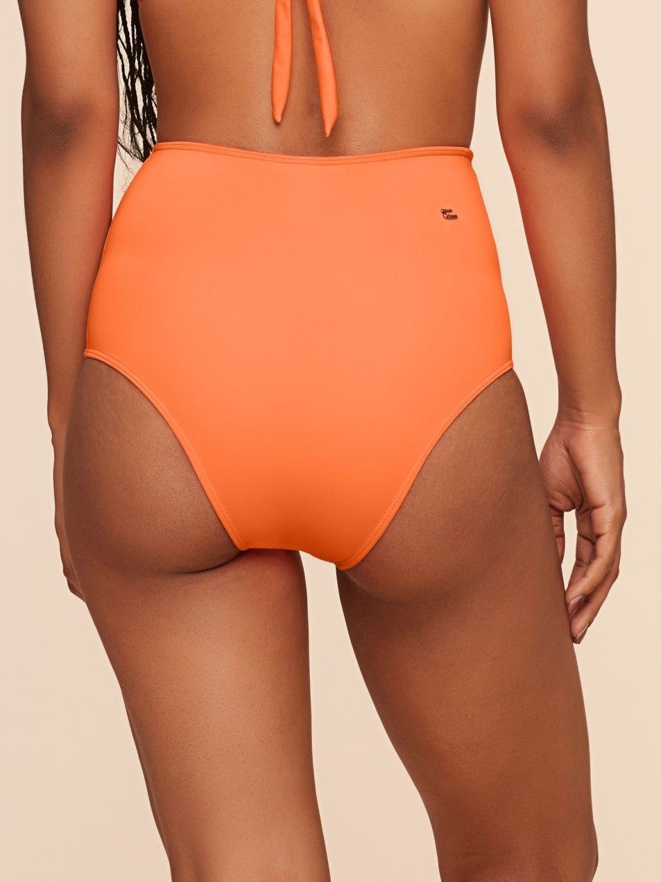 Tanga de Biquíni Liso Água Doce Laranja-3
