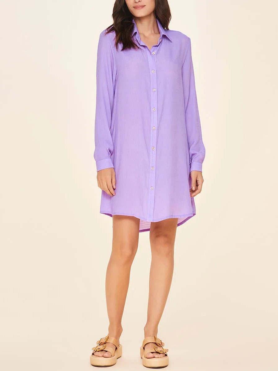 Camisa Lisos Shantung Cia Maritima Roxo-2