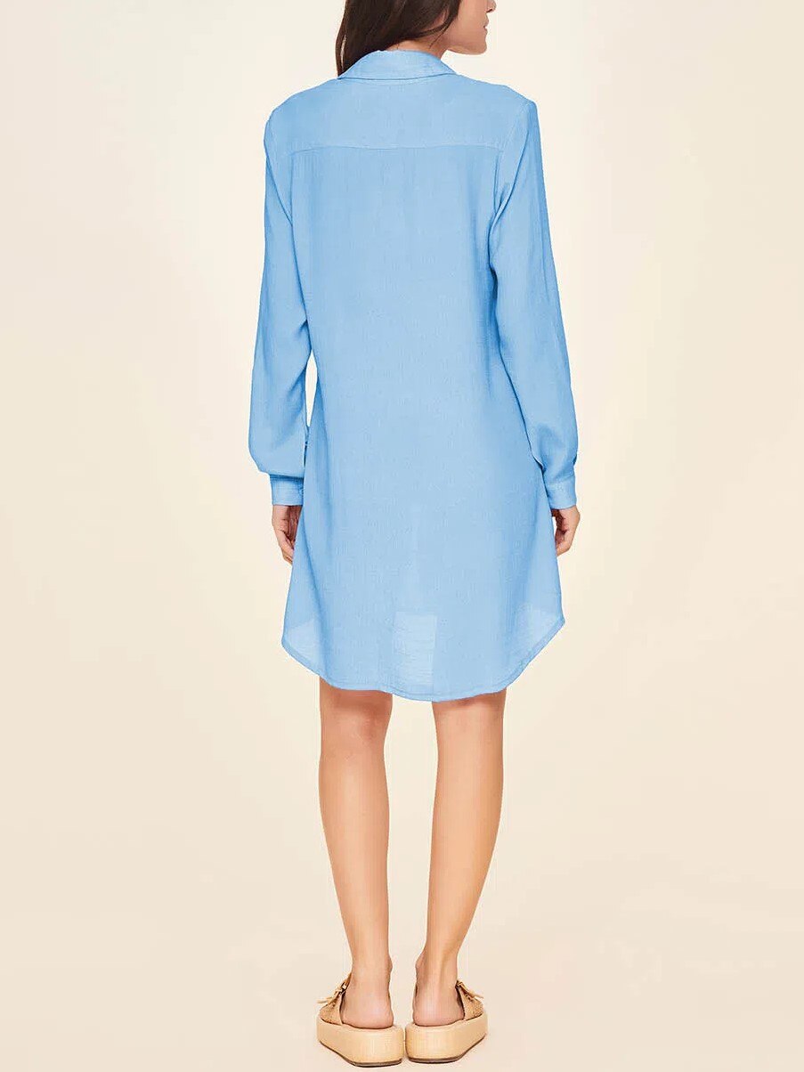 Camisa Lisos Shantung Cia Maritima Azul-3