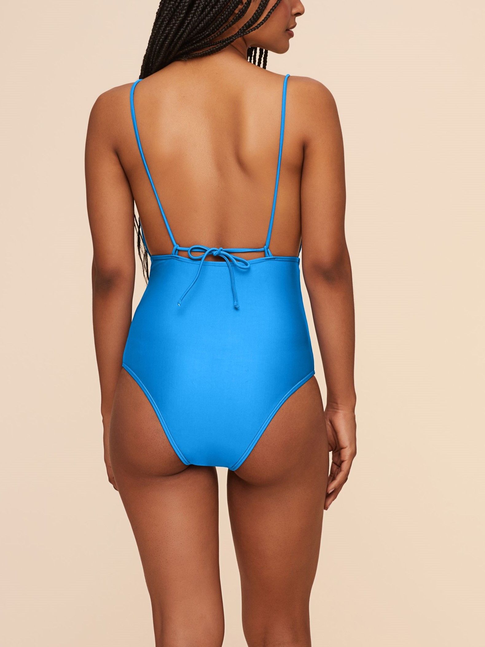 Fato de Banho Liso Água Doce Azul-3