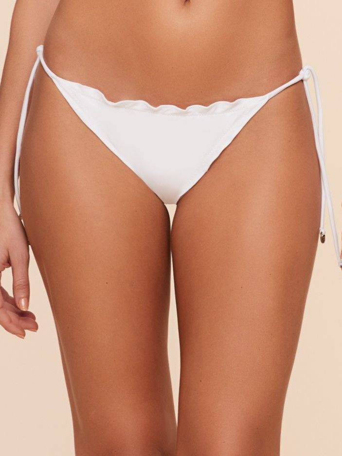 Tanga de Biquíni Liso Água Doce Branco-1