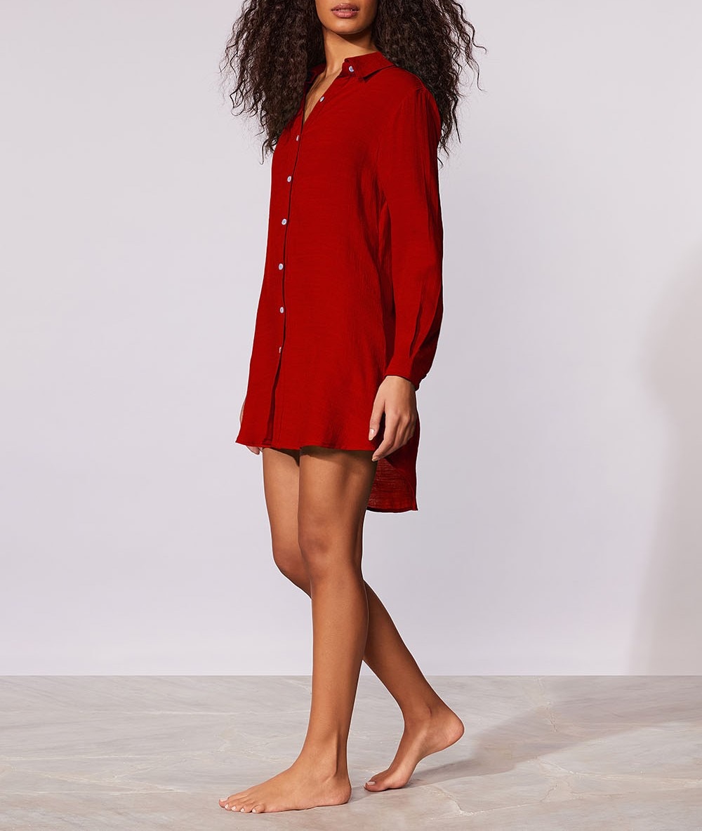 Camisa Shantung Cia Maritima Vermelho-2