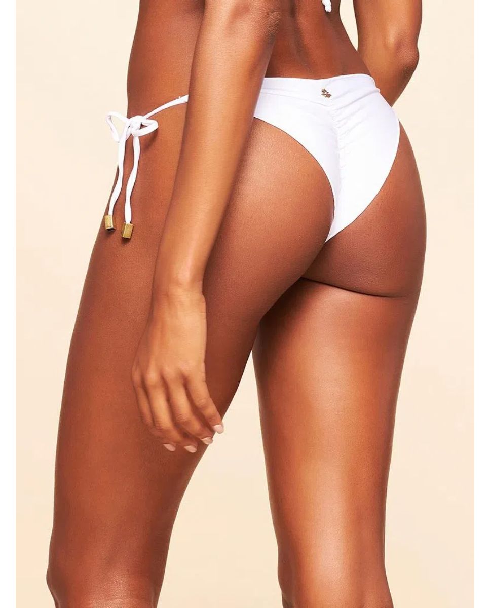 Tanga de Biquíni Lisos Coordenados Cia Maritima Branco Branco-2