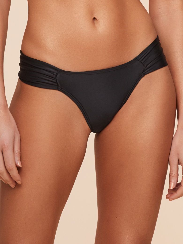 Tanga de Biquíni Liso Água Doce Preto-2