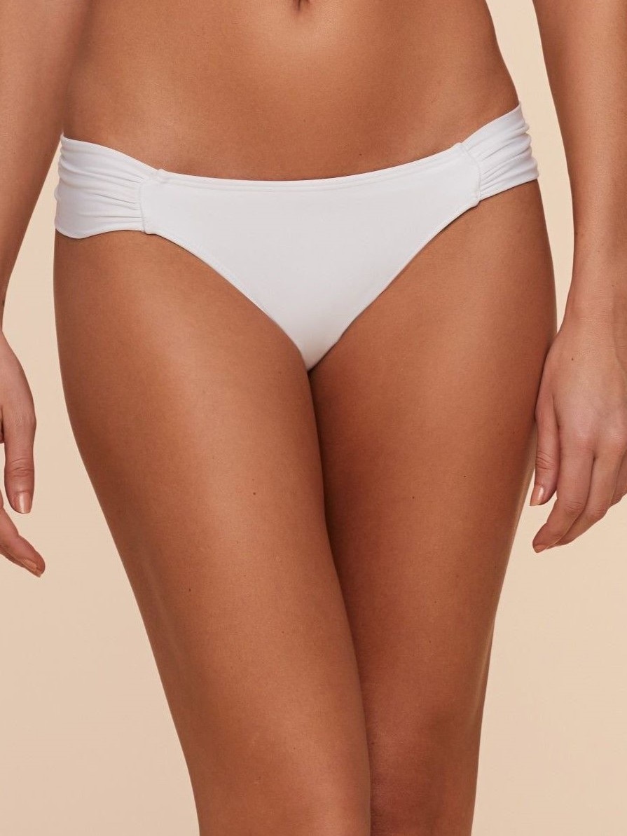 Tanga de Biquíni Liso Água Doce Branco-1