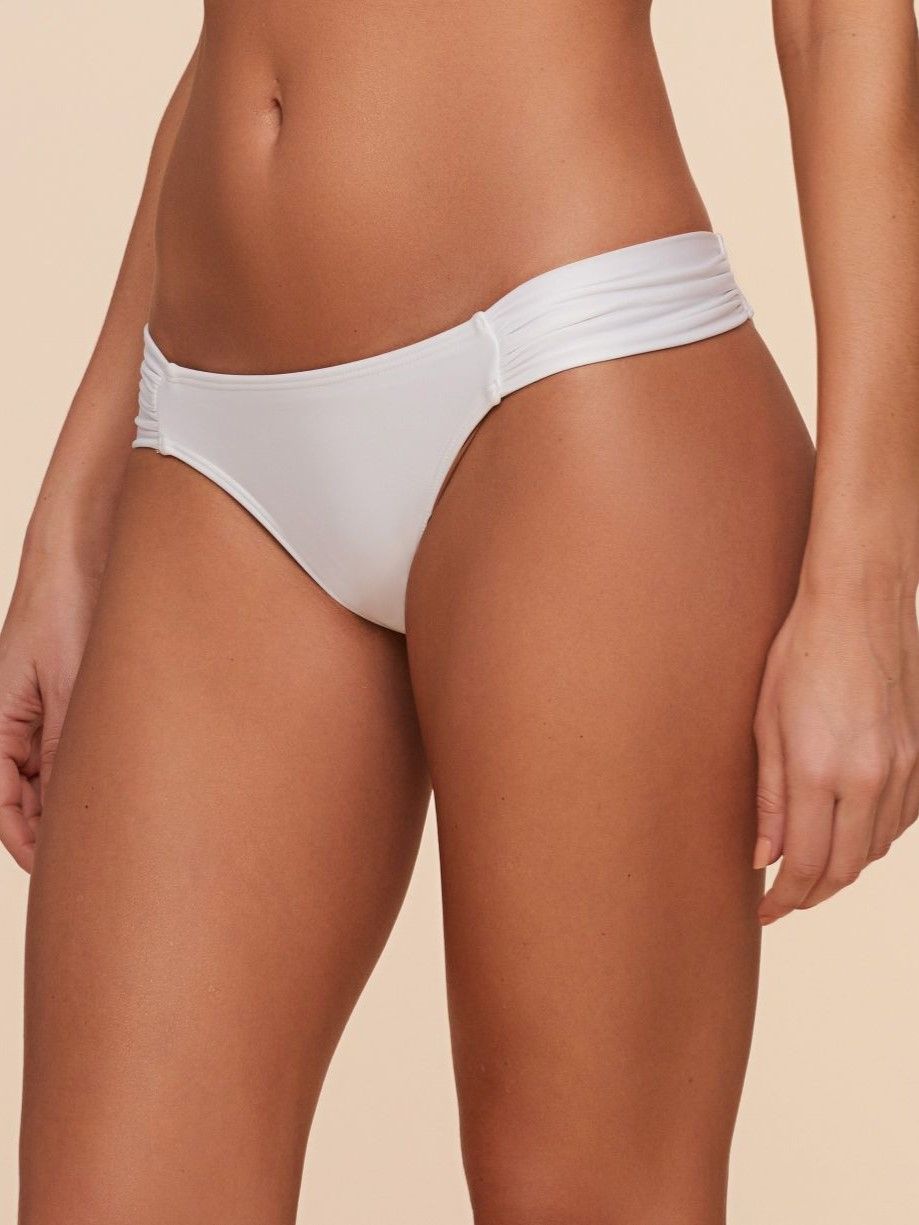 Tanga de Biquíni Liso Água Doce Branco-2