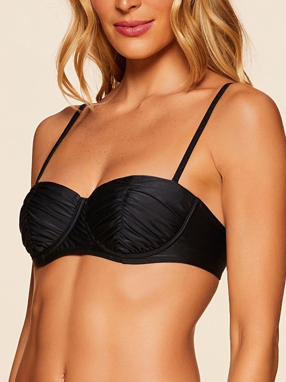 Top de Biquíni Liso Cia Maritima Preto-2