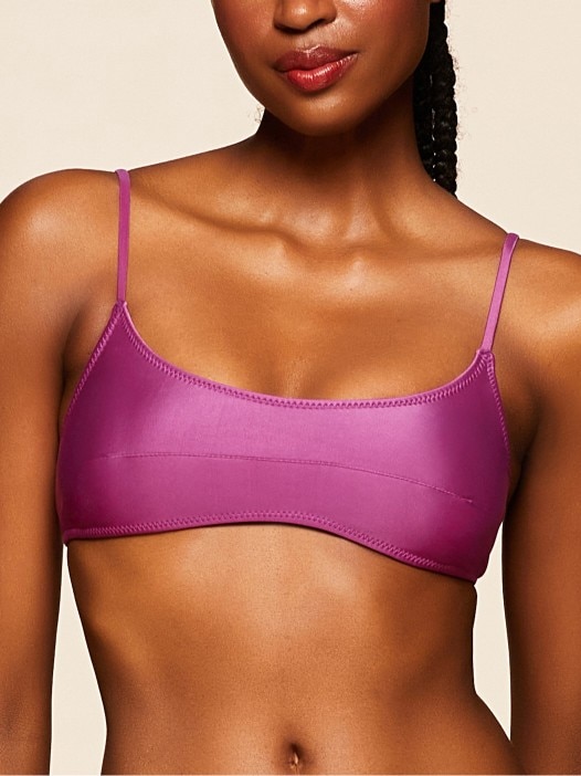 Top de Biquíni Liso Guapa Cia Maritima Roxo-1