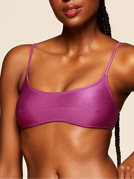 Top de Biquíni Liso Guapa Cia Maritima Roxo-2