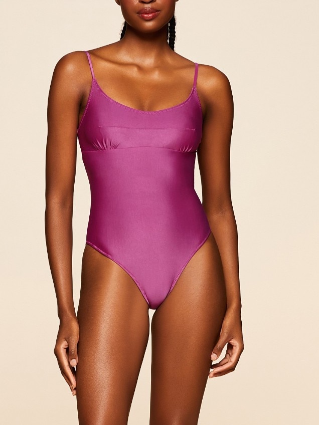 Fato de Banho Liso Guapa Cia Maritima Roxo-1