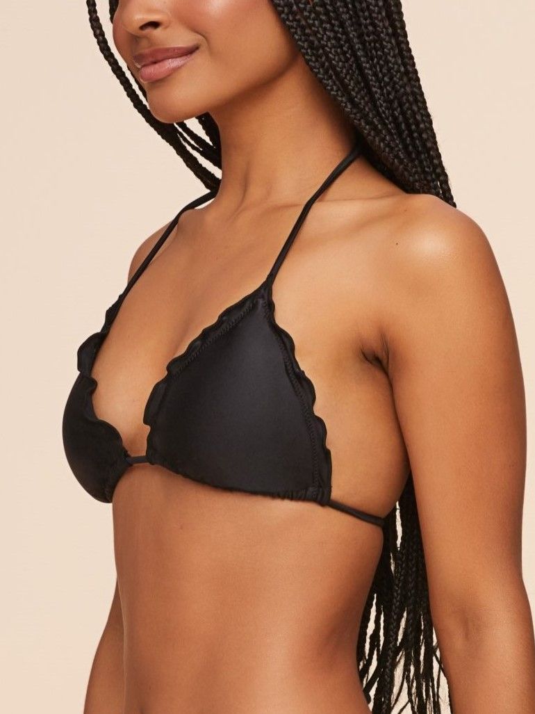 Top de Biquíni Liso Água Doce Preto-2