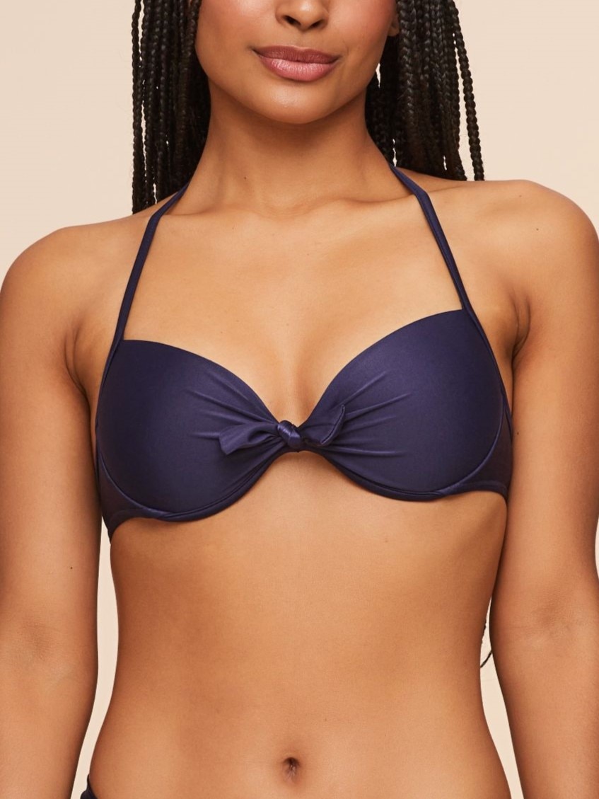 Top de Biquíni Liso Água Doce Azul-1