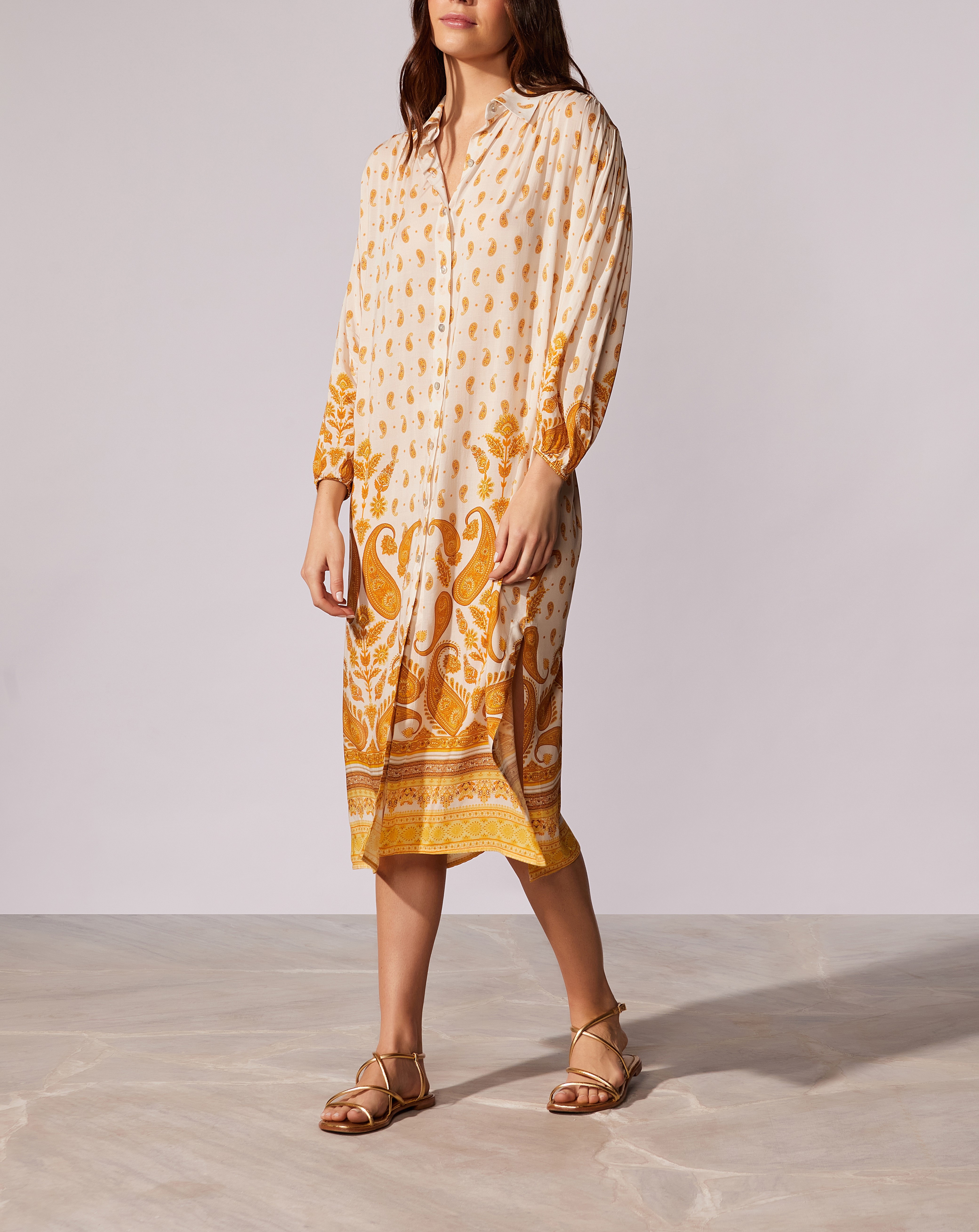 Vestido Clair Cia Maritima Amarelo-3