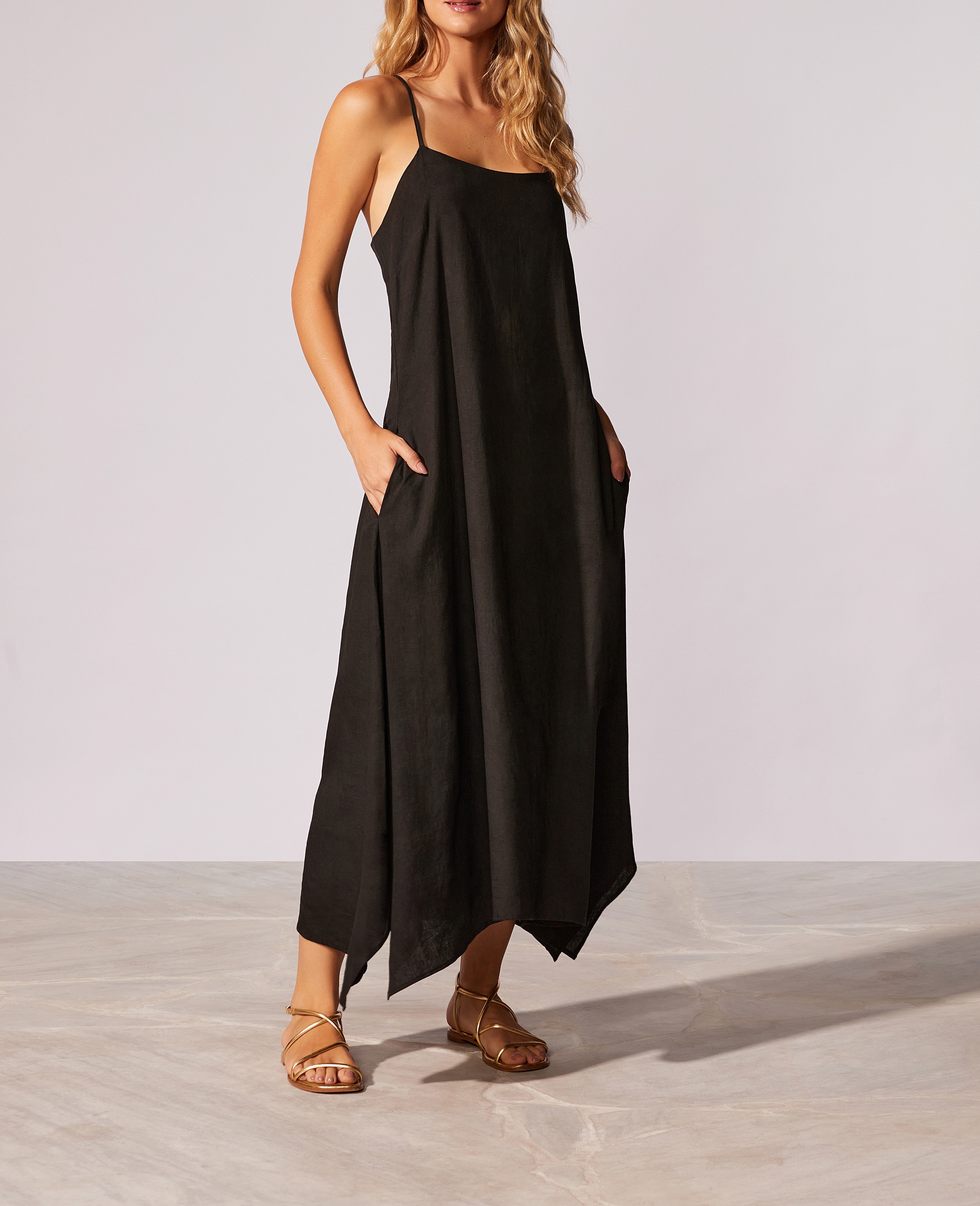 Vestido Cannes Cia Maritima Preto-2