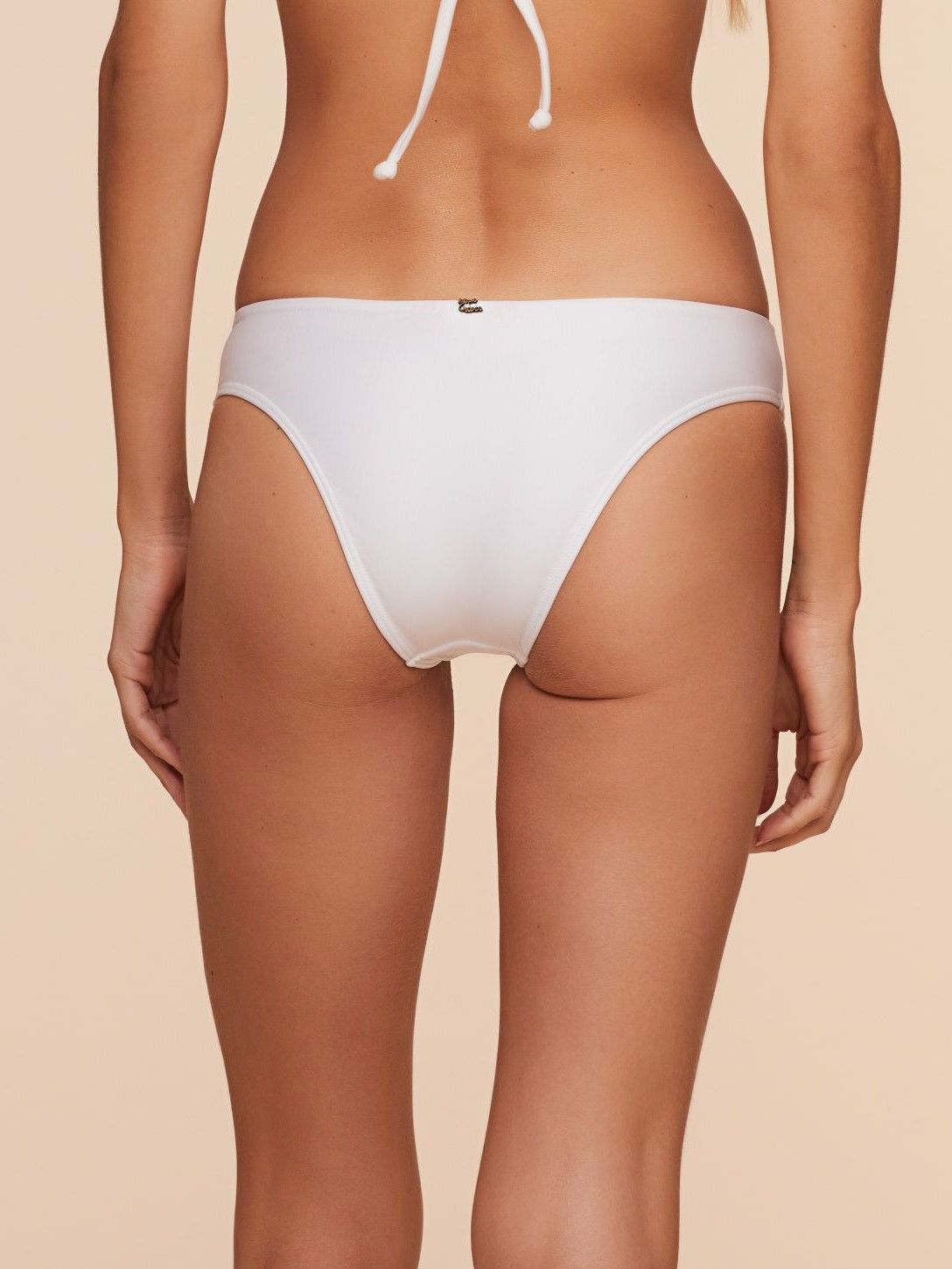 Tanga de Biquíni Liso Água Doce Branco-3