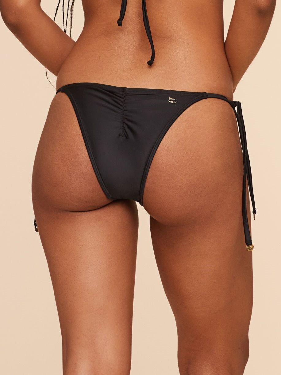 Tanga de Biquíni Liso Água Doce Preto-3
