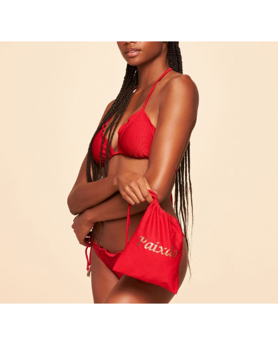 Top de Biquíni da Sorte Cia Maritima Vermelho Vermelho-3