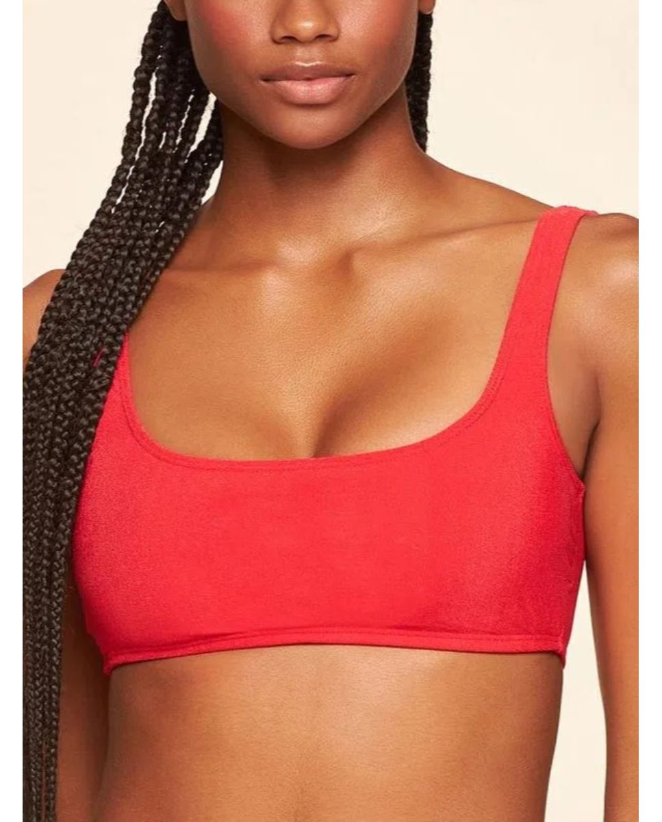 Top de Biquíni Natural Cia Maritima Vermelho Vermelho-1