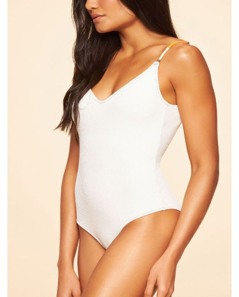 Fato de Banho Lisos Tropical Cia Maritima Creme Creme-3