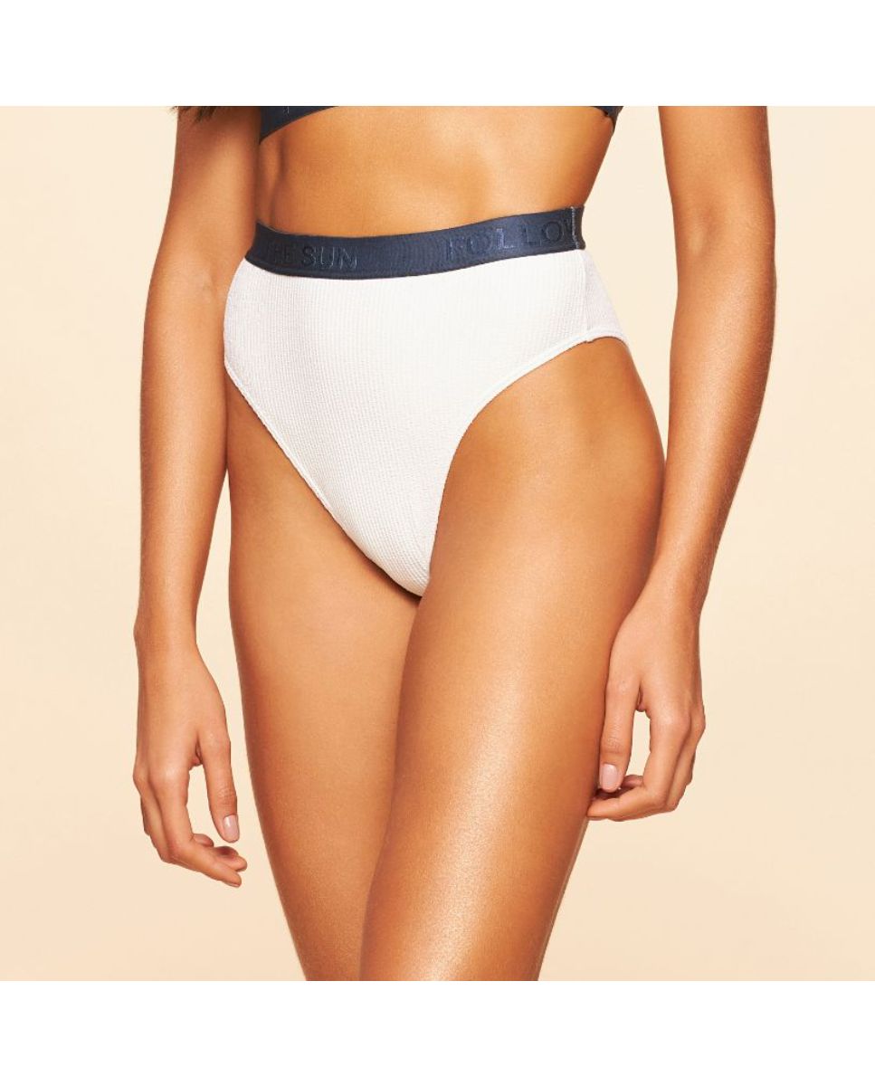 Tanga de Biquíni Lisos Tropical Cia Maritima Creme Creme-1