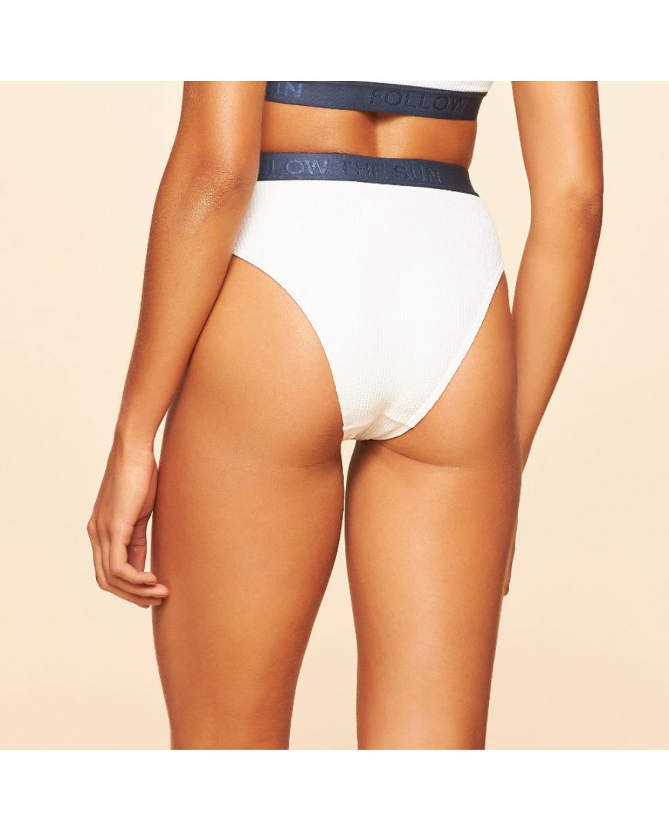 Tanga de Biquíni Lisos Tropical Cia Maritima Creme Creme-2