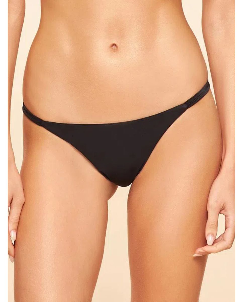 Tanga de Biquíni Lisos Coordenados Cia Maritima Preto Preto-1